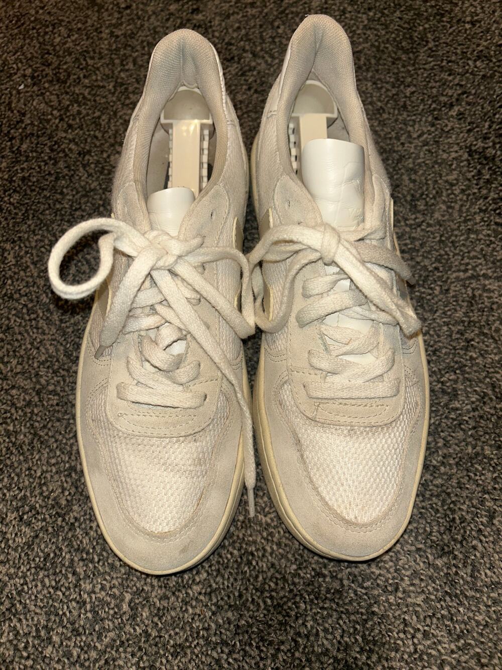 Veja V-10 B-Mesh women's  Size 8 womens  logo she Suede Mesh Sneaker White Gray